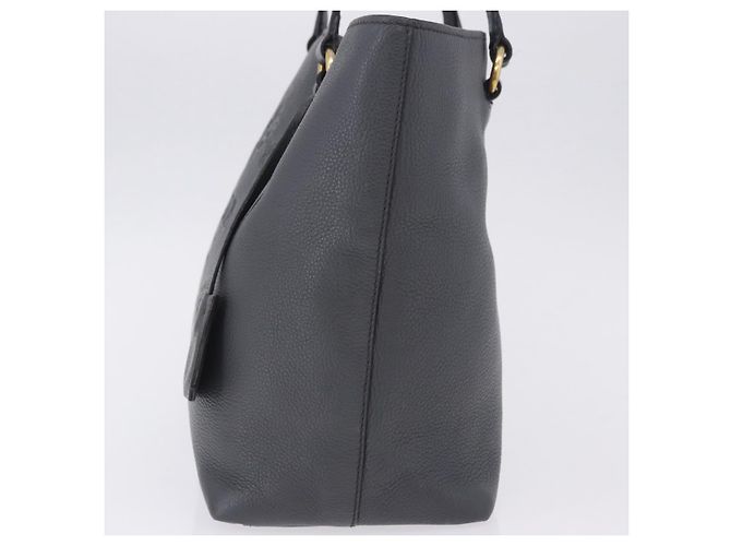Borsa Tote PRADA in pelle Vittero Dino Grigio Gold Auth 200556A Marrone D'oro - vista 3