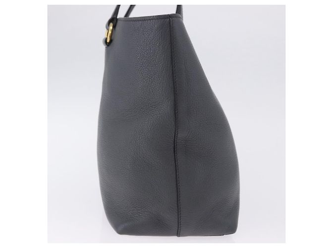 Borsa Tote PRADA in pelle Vittero Dino Grigio Gold Auth 200556A Marrone D'oro - vista 4