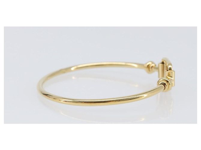Bracciale Salvatore Ferragamo Vala Metallo Tono Oro Auth SW2869V - vista 4