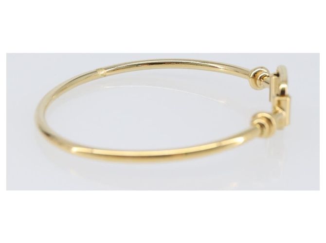 Bracciale Salvatore Ferragamo Vala Metallo Tono Oro Auth SW2869V - vista 6