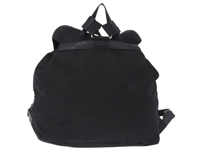 Sac à dos PRADA Nylon Black Silver Auth 199856A Noir Argenté - vue 2