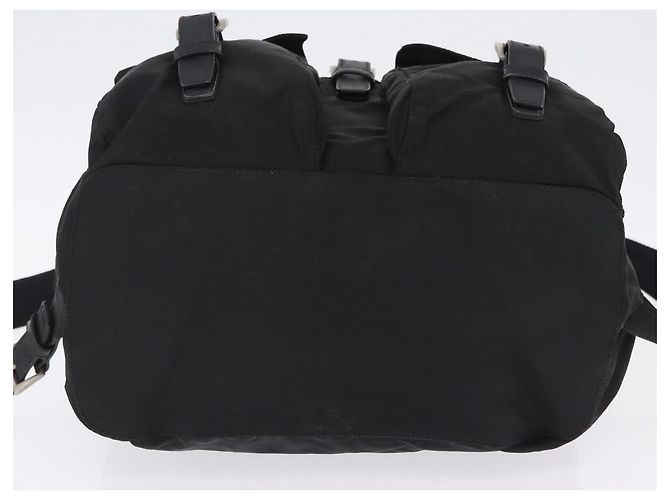 Sac à dos PRADA Nylon Black Silver Auth 199856A Noir Argenté - vue 5
