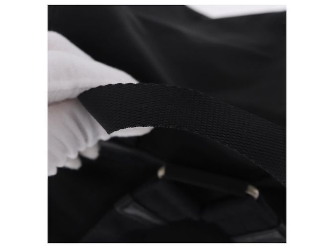 Sac à dos PRADA Nylon Black Silver Auth 199856A Noir Argenté - vue 7