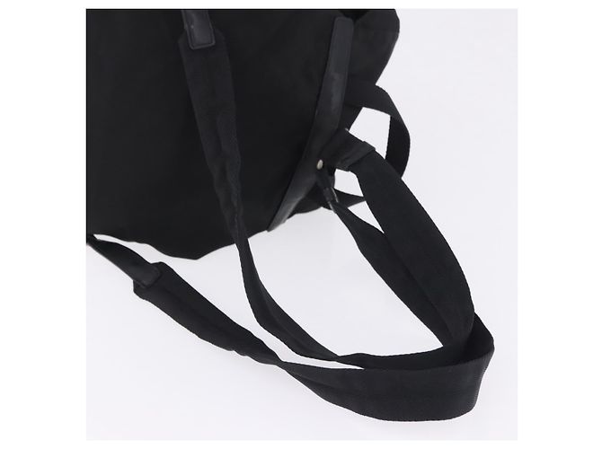 Sac à dos PRADA Nylon Black Silver Auth 199856A Noir Argenté - vue 8