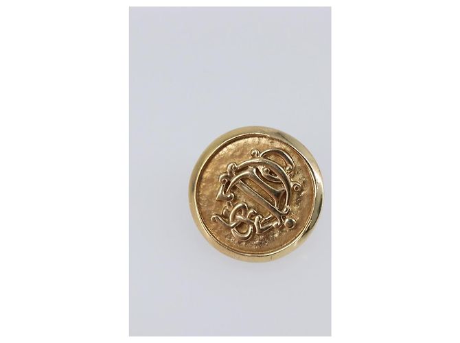 Pendientes Christian Dior metal Gold Auth SW2807 Dorado - vista 2