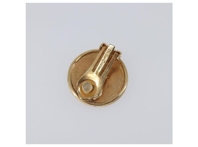 Pendientes Christian Dior metal Gold Auth SW2807 Dorado - vista 3