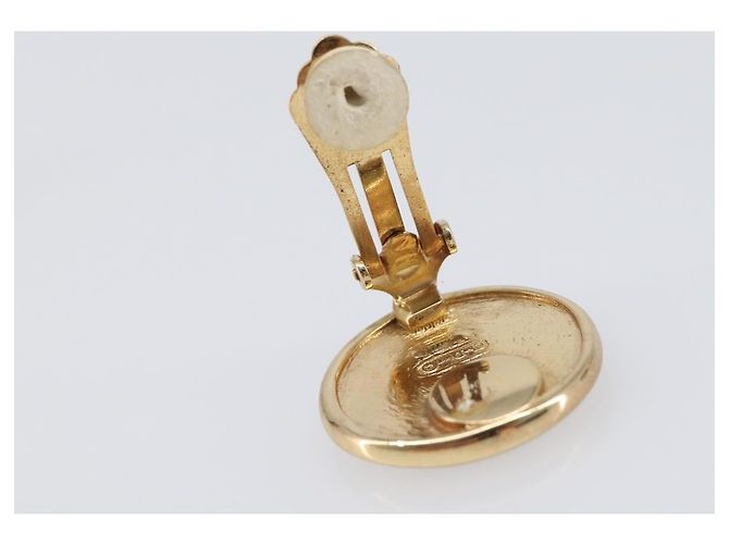 Pendientes Christian Dior metal Gold Auth SW2807 Dorado - vista 8