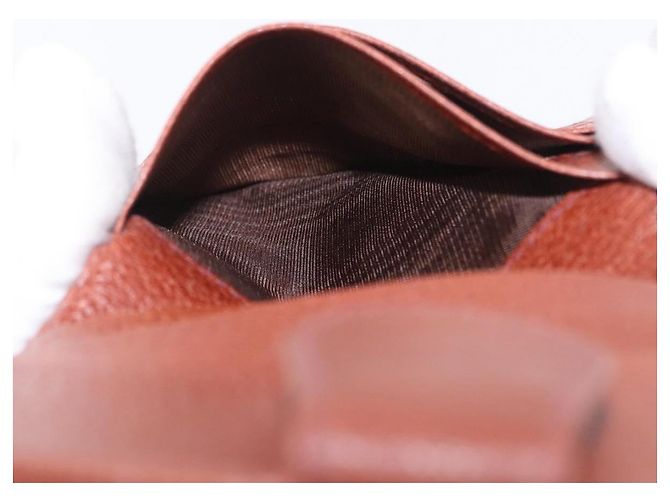 Billetera bifold GUCCI Web Sherry Line de cuero marrón 035 184 1647 Auth 203367A Castaño - vista 23