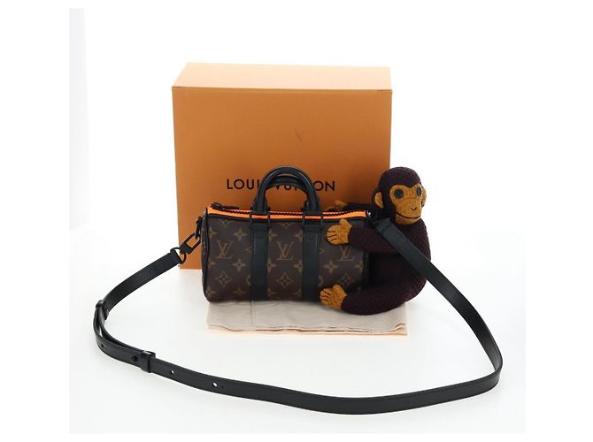 LOUIS VUITTON Monkey Puppet KeepallXS Boston Bag M80118 LV Auth 203309SM Monogramma - vista 12