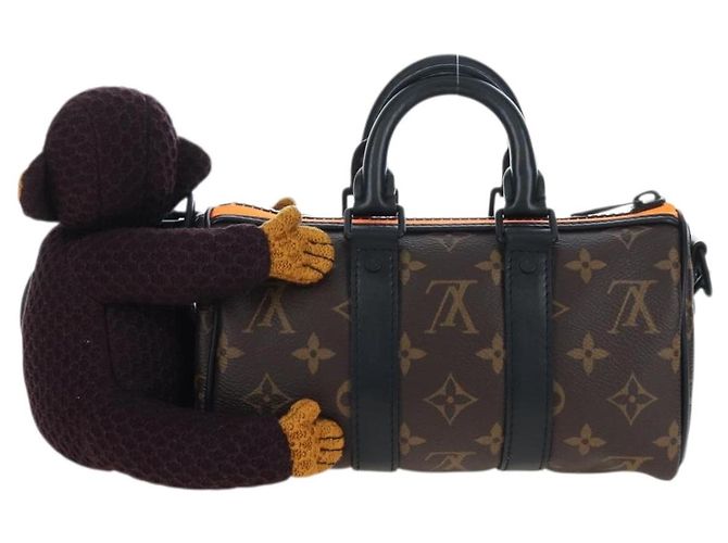 LOUIS VUITTON Monkey Puppet KeepallXS Boston Bag M80118 LV Auth 203309SM Monogramma - vista 2