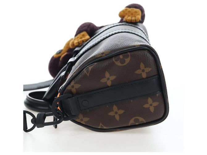 LOUIS VUITTON Monkey Puppet KeepallXS Boston Bag M80118 LV Auth 203309SM Monogramma - vista 3