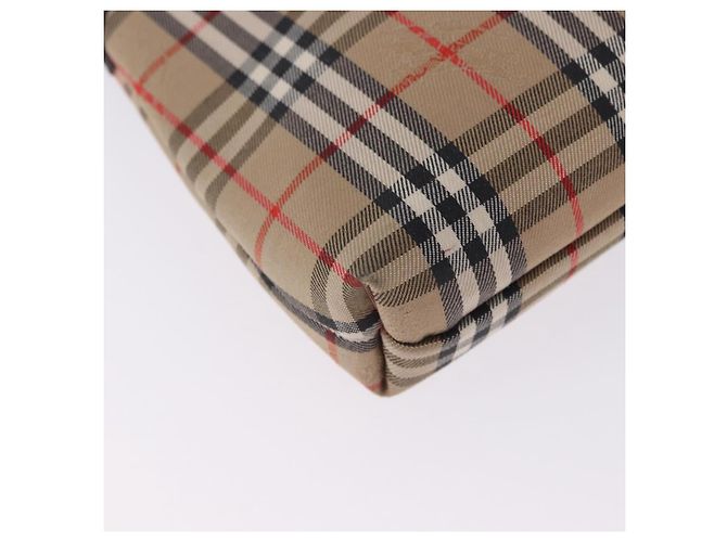 Burberrys Nova Check Pouch Canvas Beige Auth 200446A - Ansicht 15