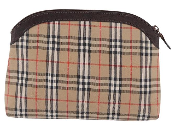 Burberrys Nova Check Pouch Canvas Beige Auth 200446A - Ansicht 2
