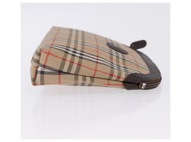 Burberrys Nova Check Pouch Canvas Beige Auth 200446A - Ansicht 3