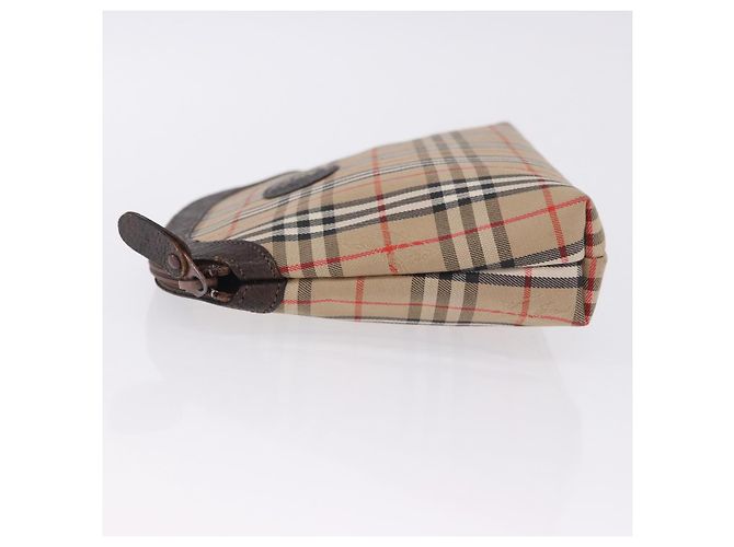 Burberrys Nova Check Pouch Canvas Beige Auth 200446A - Ansicht 4