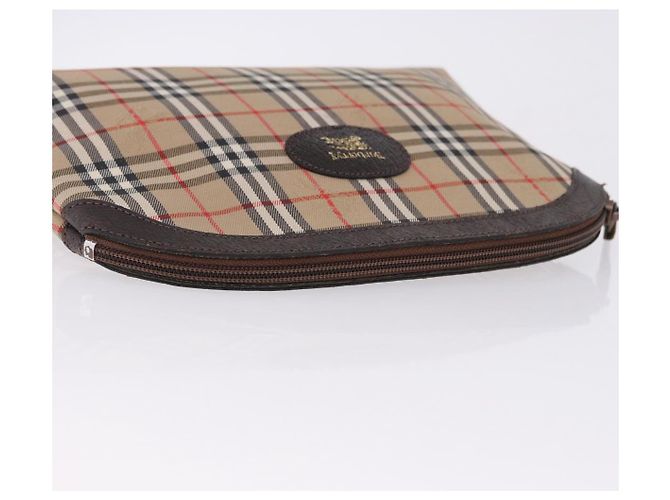 Burberrys Nova Check Pouch Canvas Beige Auth 200446A - Ansicht 5