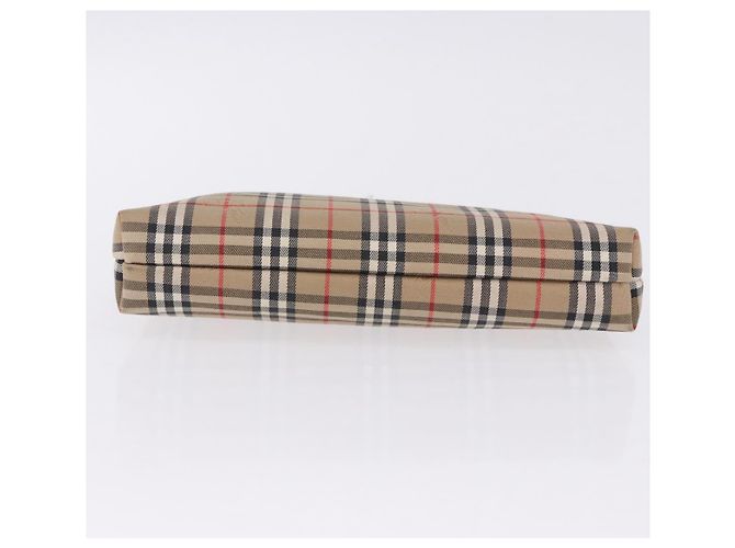 Burberrys Nova Check Pouch Canvas Beige Auth 200446A - Ansicht 6