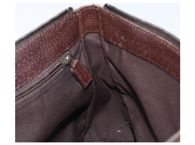 Borsa a tracolla GUCCI GG Canvas Brown Silver 114273 Auth 200588 Marrone Argento - vista 19