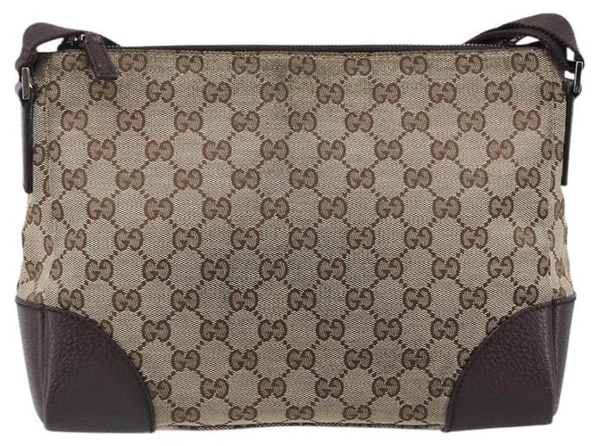 Borsa a tracolla GUCCI GG Canvas Brown Silver 114273 Auth 200588 Marrone Argento - vista 2