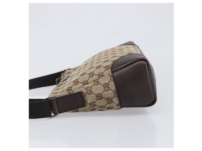 Borsa a tracolla GUCCI GG Canvas Brown Silver 114273 Auth 200588 Marrone Argento - vista 4