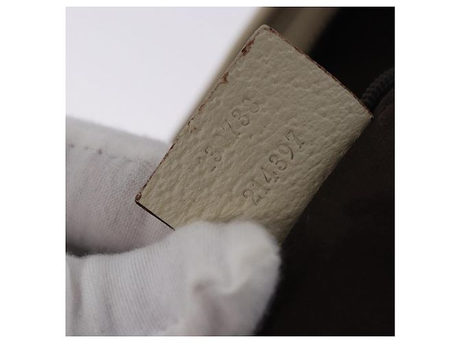 Borsa a tracolla GUCCI GG Canvas Beige Gold 130738 Auth am12619V D'oro - vista 11