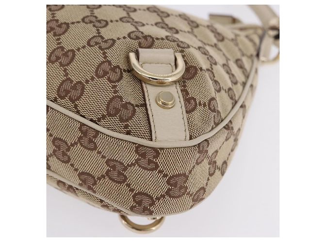 Borsa a tracolla GUCCI GG Canvas Beige Gold 130738 Auth am12619V D'oro - vista 16