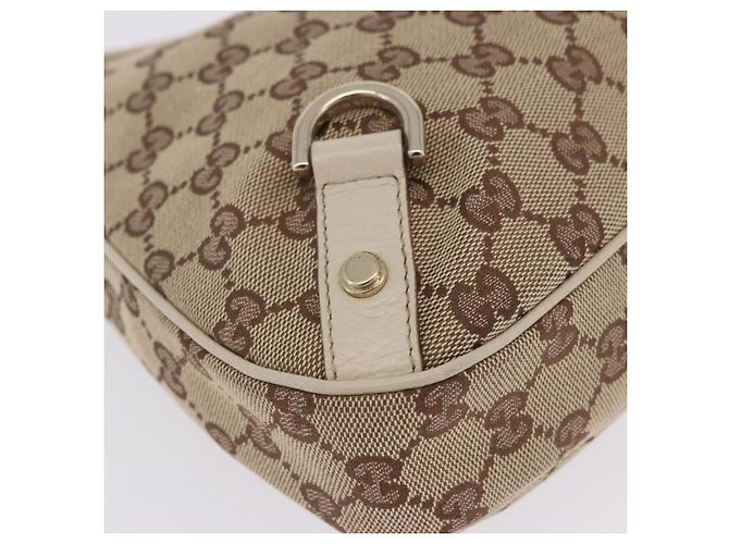 Borsa a tracolla GUCCI GG Canvas Beige Gold 130738 Auth am12619V D'oro - vista 17