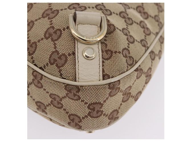 Borsa a tracolla GUCCI GG Canvas Beige Gold 130738 Auth am12619V D'oro - vista 18