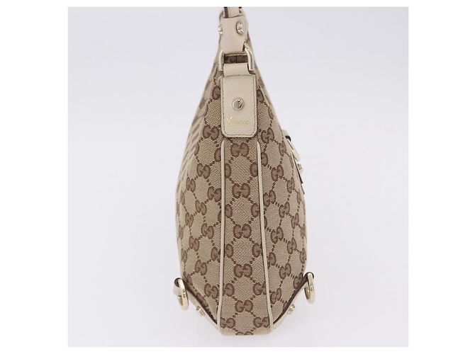 Borsa a tracolla GUCCI GG Canvas Beige Gold 130738 Auth am12619V D'oro - vista 4