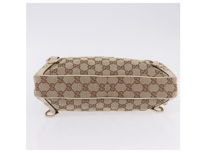 Borsa a tracolla GUCCI GG Canvas Beige Gold 130738 Auth am12619V D'oro - vista 5