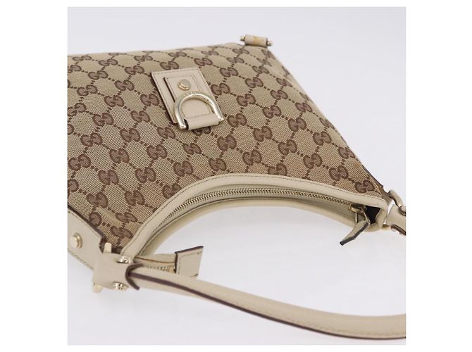 Borsa a tracolla GUCCI GG Canvas Beige Gold 130738 Auth am12619V D'oro - vista 6