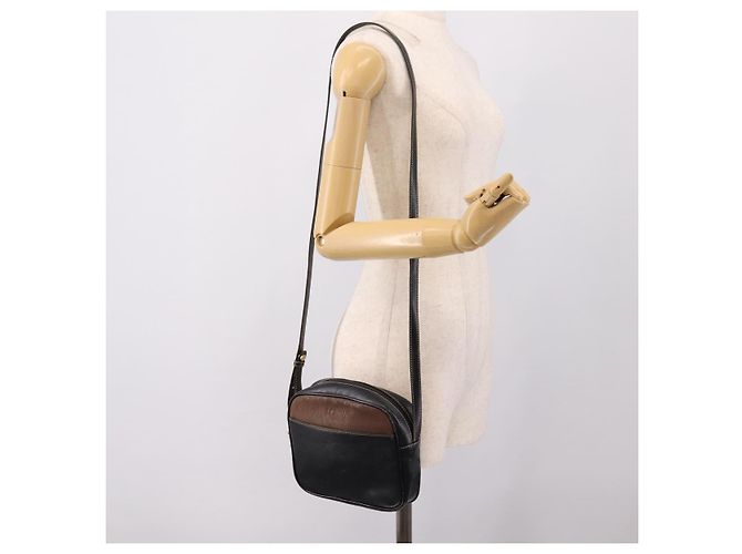 LOEWE Shoulder Bag Leather Black Gold Tone Auth 201277 - view 20
