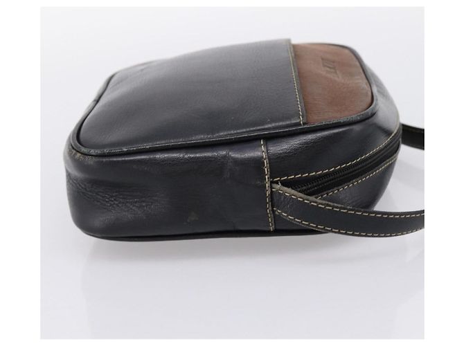 LOEWE Shoulder Bag Leather Black Gold Tone Auth 201277 - view 4
