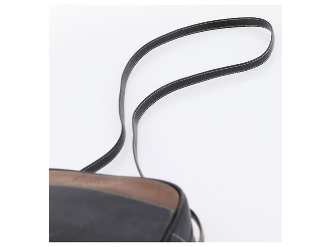 LOEWE Shoulder Bag Leather Black Gold Tone Auth 201277 - view 8