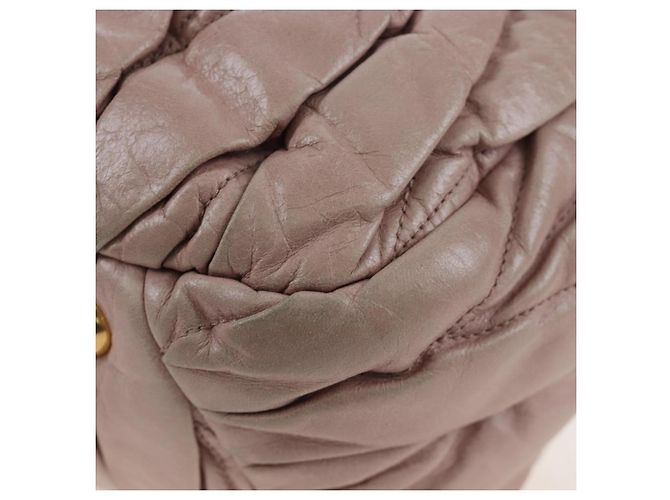 Borsa a mano Miu Miu Matelassé in pelle 2way Rosa Oro Auth 200292V D'oro - vista 17