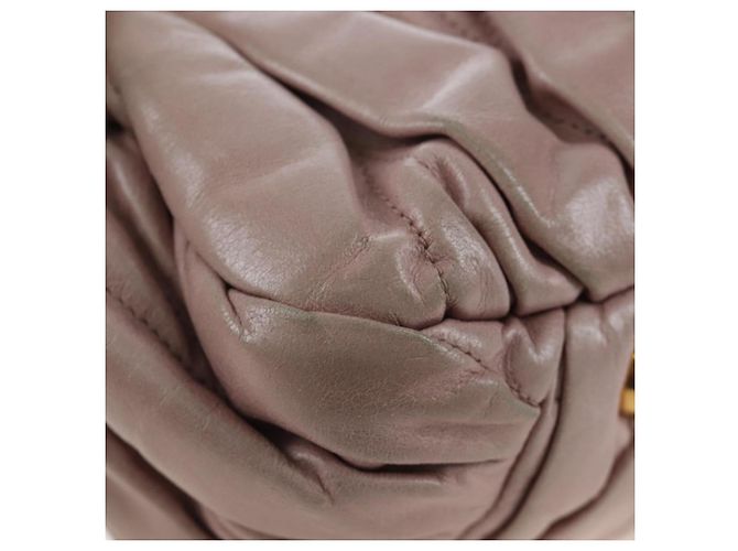 Borsa a mano Miu Miu Matelassé in pelle 2way Rosa Oro Auth 200292V D'oro - vista 18