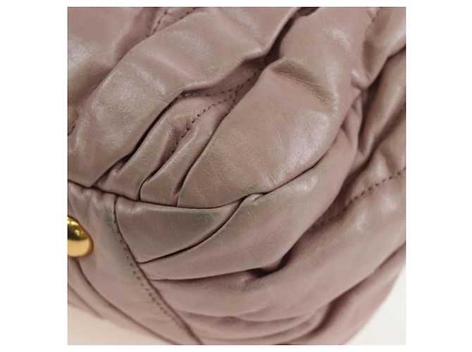 Borsa a mano Miu Miu Matelassé in pelle 2way Rosa Oro Auth 200292V D'oro - vista 19