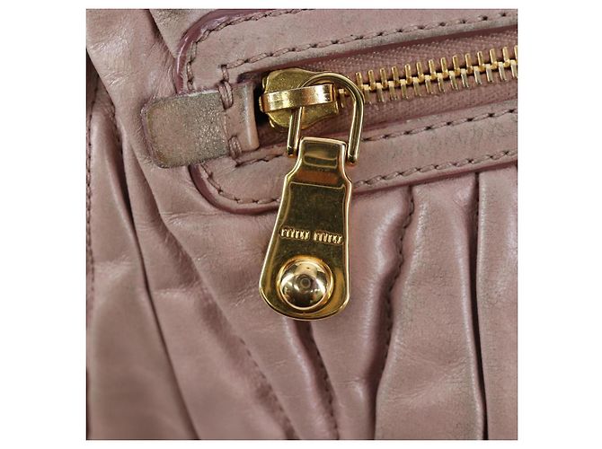 Borsa a mano Miu Miu Matelassé in pelle 2way Rosa Oro Auth 200292V D'oro - vista 21