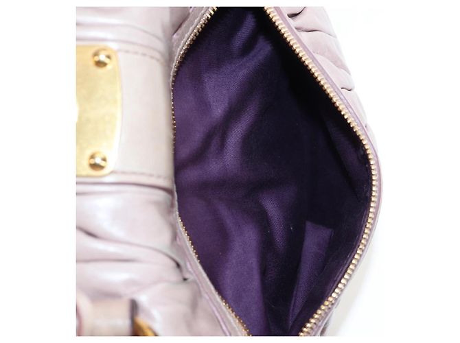 Borsa a mano Miu Miu Matelassé in pelle 2way Rosa Oro Auth 200292V D'oro - vista 22