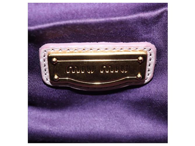 Borsa a mano Miu Miu Matelassé in pelle 2way Rosa Oro Auth 200292V D'oro - vista 29