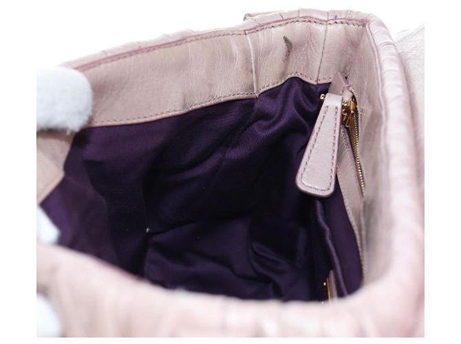 Borsa a mano Miu Miu Matelassé in pelle 2way Rosa Oro Auth 200292V D'oro - vista 30