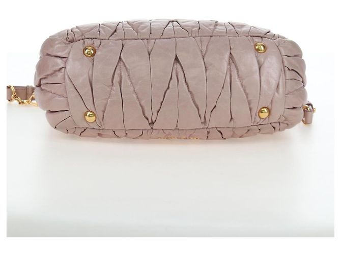 Borsa a mano Miu Miu Matelassé in pelle 2way Rosa Oro Auth 200292V D'oro - vista 5