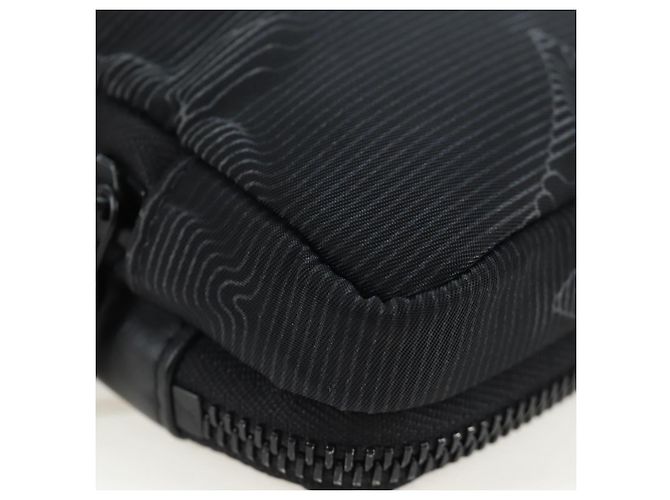 LOUIS VUITTON 3D monogram Double Phone Pouch Black M80141 LV Auth 200705M Schwarz - Ansicht 15