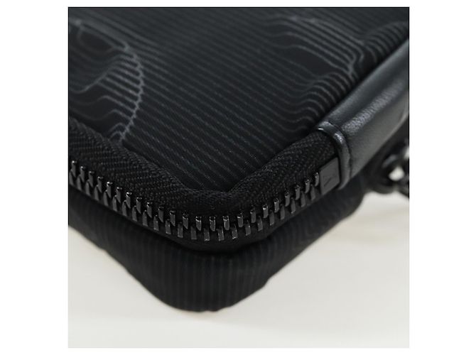 LOUIS VUITTON 3D monogram Double Phone Pouch Black M80141 LV Auth 200705M Schwarz - Ansicht 18