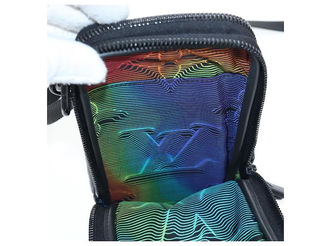 LOUIS VUITTON 3D monogram Double Phone Pouch Black M80141 LV Auth 200705M Schwarz - Ansicht 22