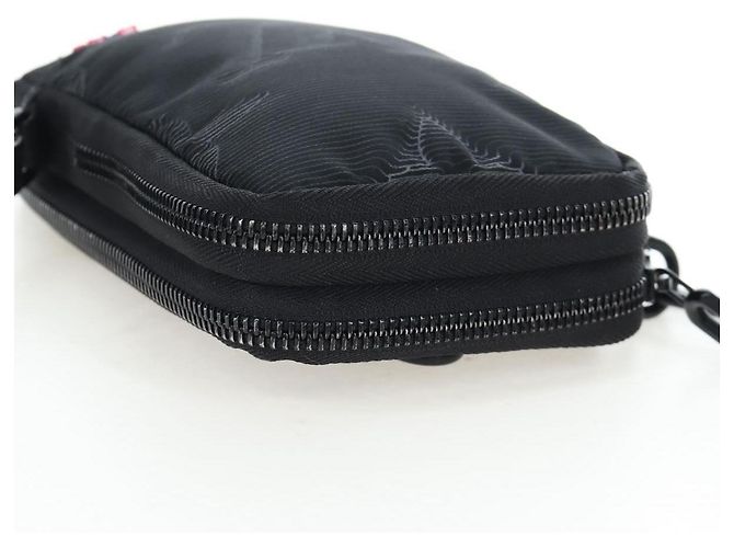 LOUIS VUITTON 3D monogram Double Phone Pouch Black M80141 LV Auth 200705M Schwarz - Ansicht 6