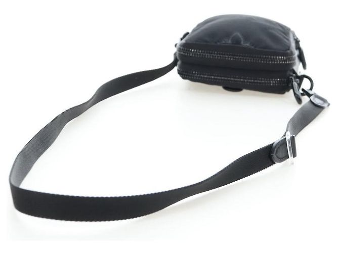 LOUIS VUITTON 3D monogram Double Phone Pouch Black M80141 LV Auth 200705M Schwarz - Ansicht 7