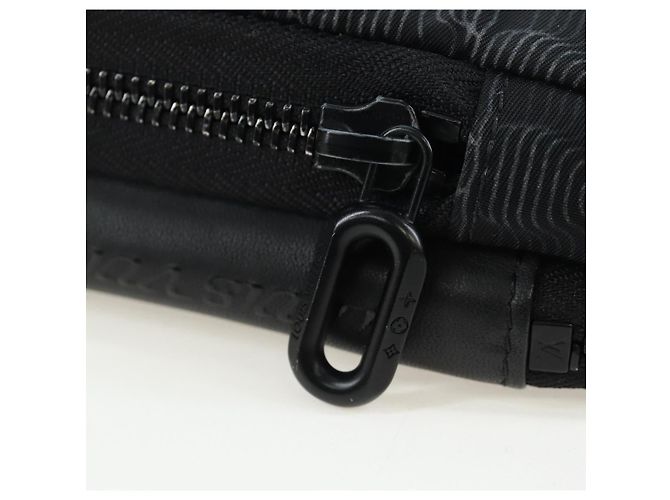 LOUIS VUITTON 3D monogram Double Phone Pouch Black M80141 LV Auth 200705M Schwarz - Ansicht 9