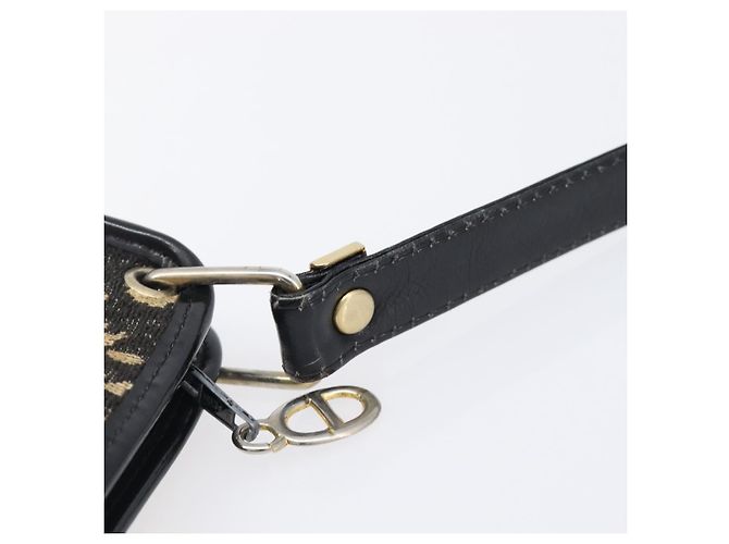 Borsa a tracolla Christian Dior Trotter Canvas Navy Gold Auth 203401 D'oro Blu navy - vista 10