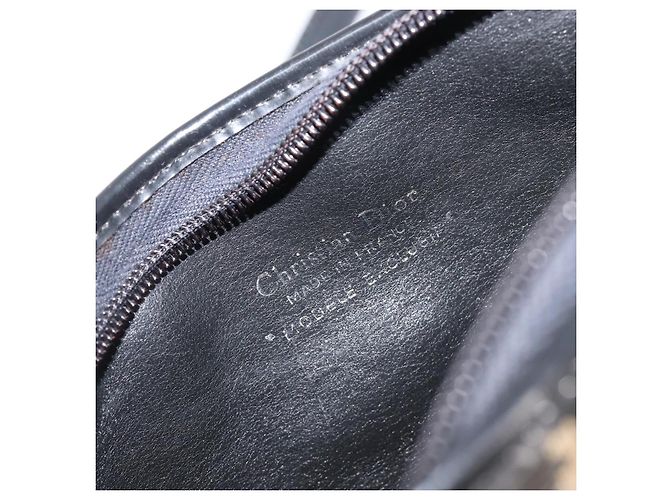 Borsa a tracolla Christian Dior Trotter Canvas Navy Gold Auth 203401 D'oro Blu navy - vista 11